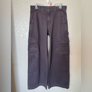 Women's dark brown Cargo Pants.